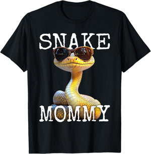 Snake Mommy Mama Schlange Muttertag Mom Süße Schlangen T-Shirt - T-Shirt | Black