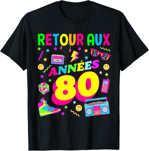 Party 80s Birthday Party 80s Retro Style T-Shirt - T-Shirt | Black