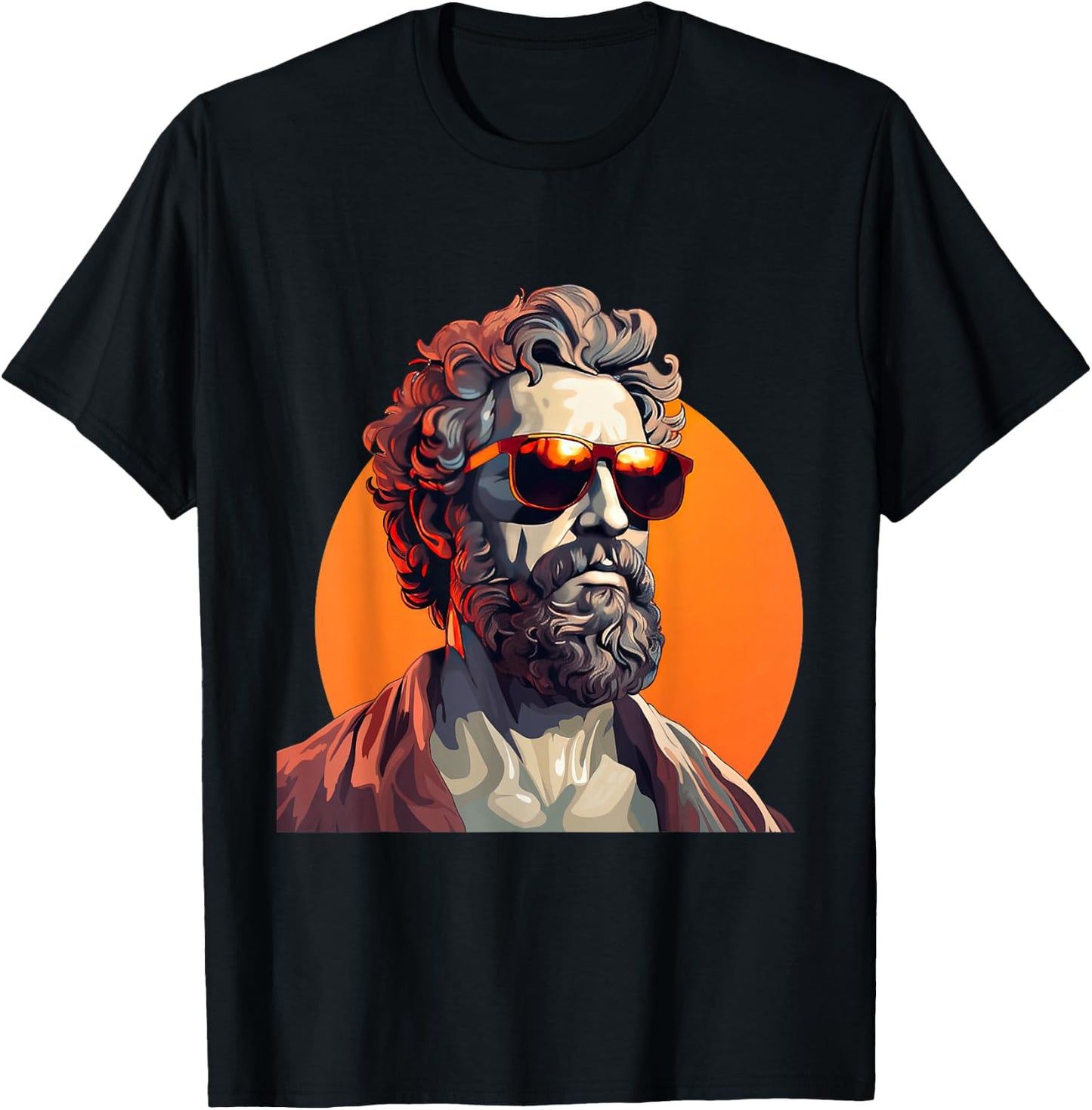 Marcus Aurelius mit Sonnenbrille T-Shirt - T-Shirt | Black