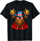 Canada Day Canadian Flag Maple Leaf Moose Sunglasses Kids T-Shirt - T-Shirt | Black