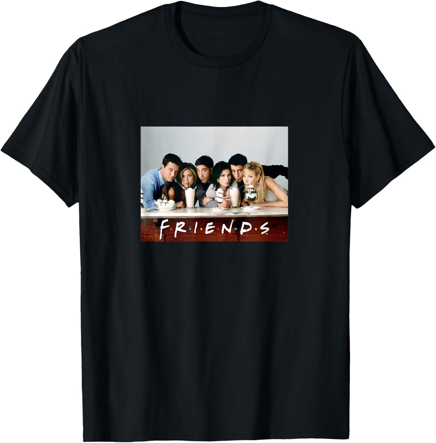 Friends PAPL192 Photo de la série TV avec logo New York T-Shirt - T-Shirt | Black