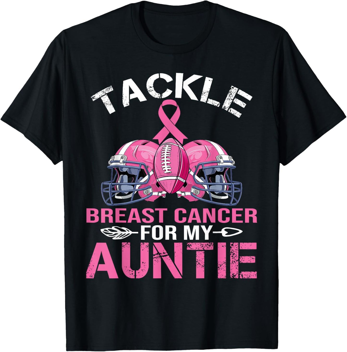 Tackle Breast Cancer For My Auntie Breast Cancer Women T-Shirt - T-Shirt | Black