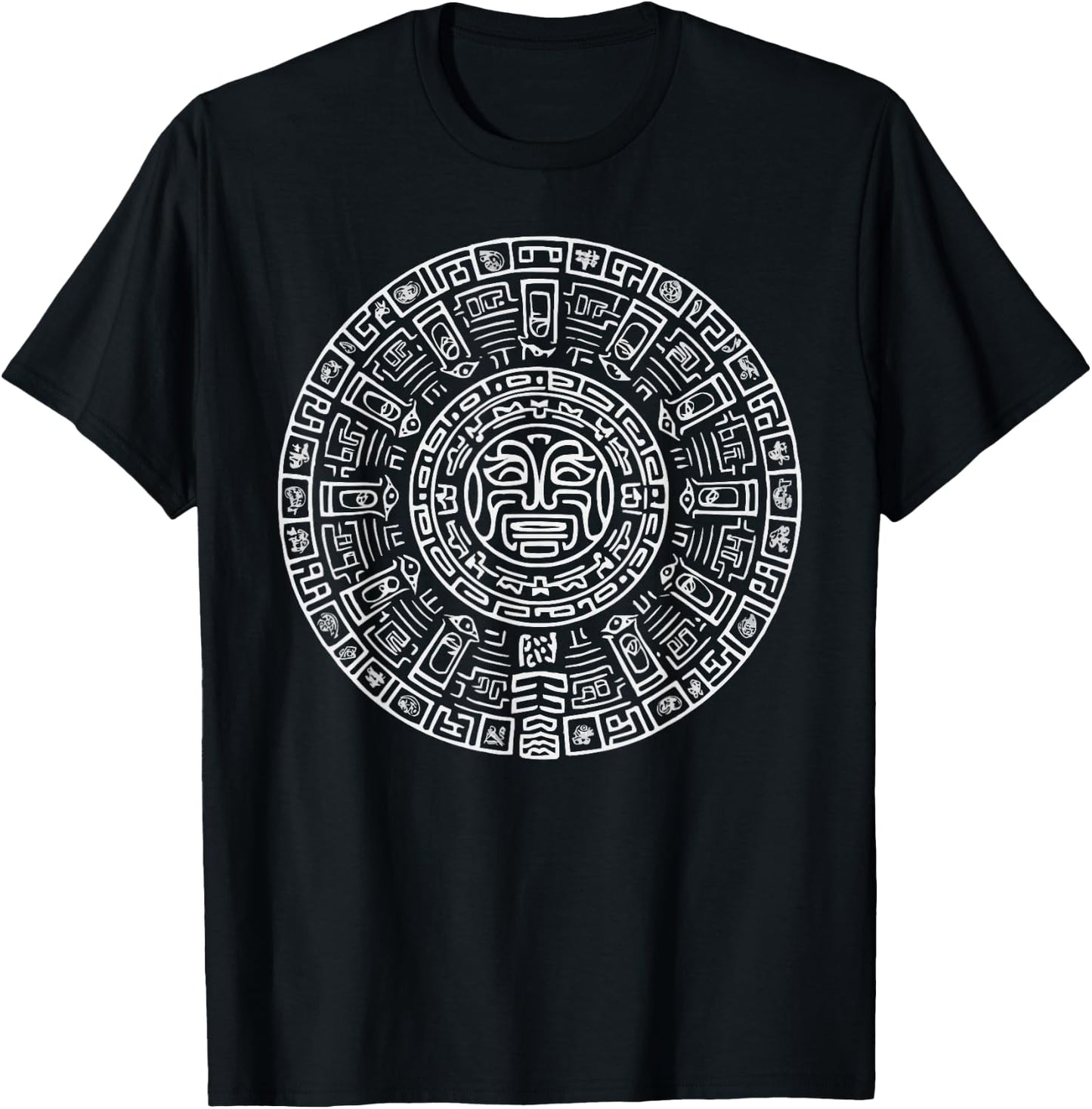 Aztec Calendar Mayan Indigenous Mexican Aztec Jaguar T-Shirt - T-Shirt | Black