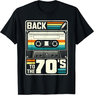 70s Outfit | Back to The 70s Retro Party Carnival T-Shirt - T-Shirt | Black