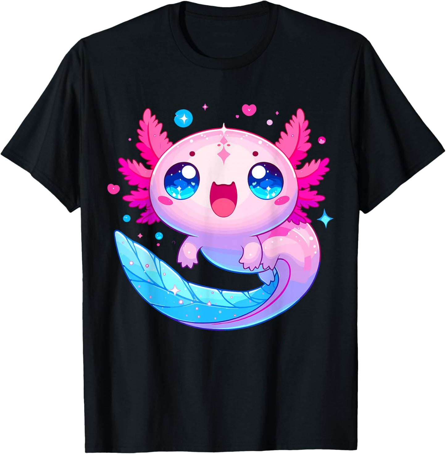 Cute Axolotl T-Shirt - T-Shirt | Black