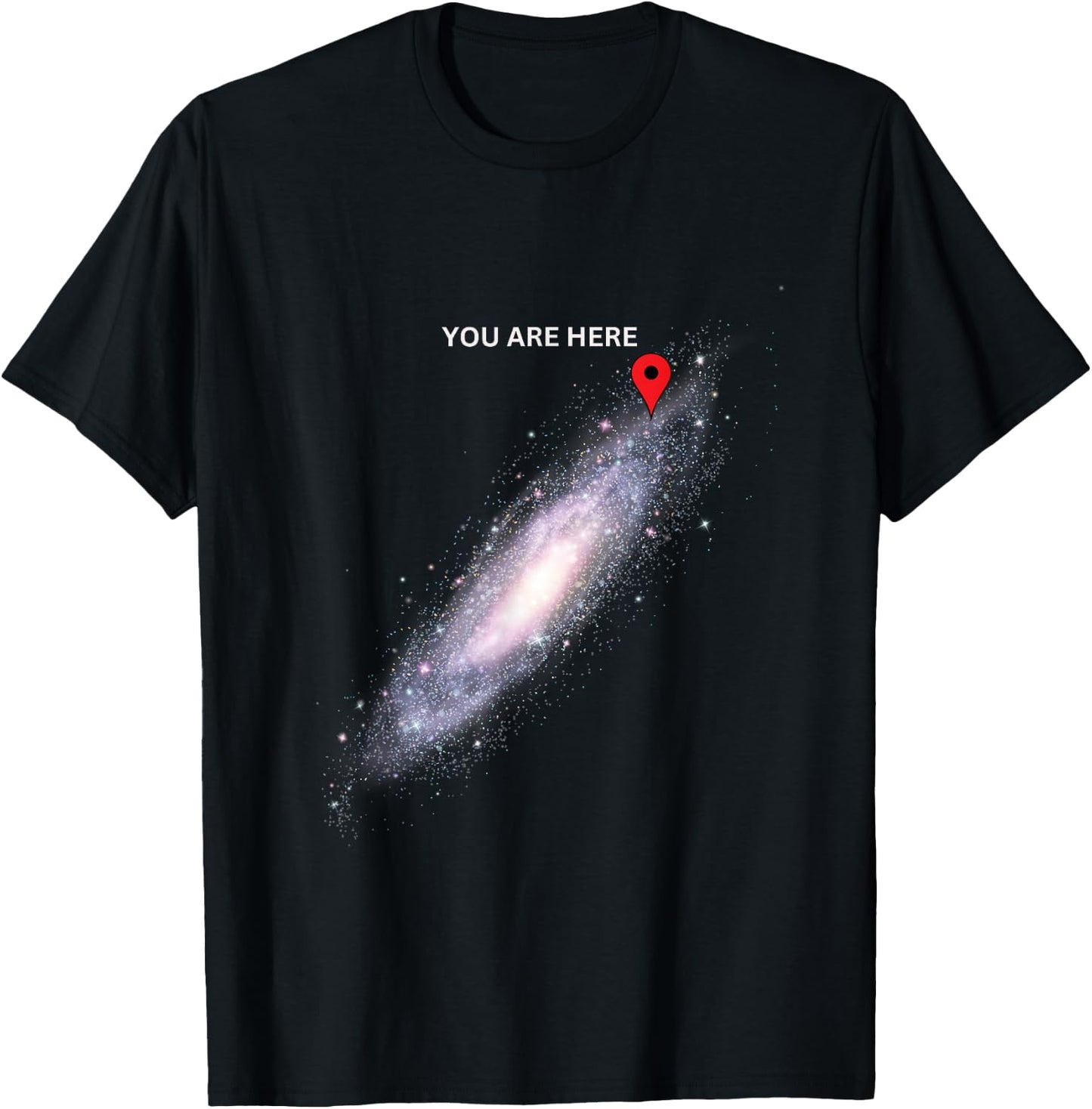 Galaxy Science Geek Du bist hier Space T-Shirt - T-Shirt | Black