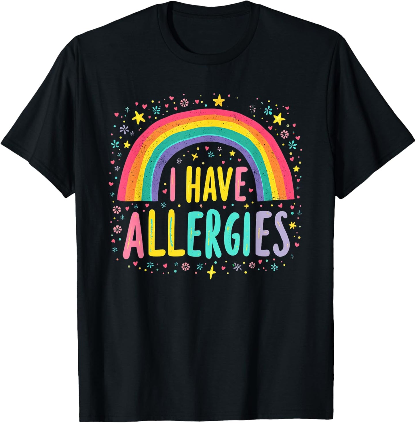 I Have Allergies Funny Retro Offensive Inappropriate Meme T-Shirt - T-Shirt | Black