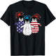 4th Of July American Flag Penguins Patriotic Men Women Kids T-Shirt - T-Shirt | Black