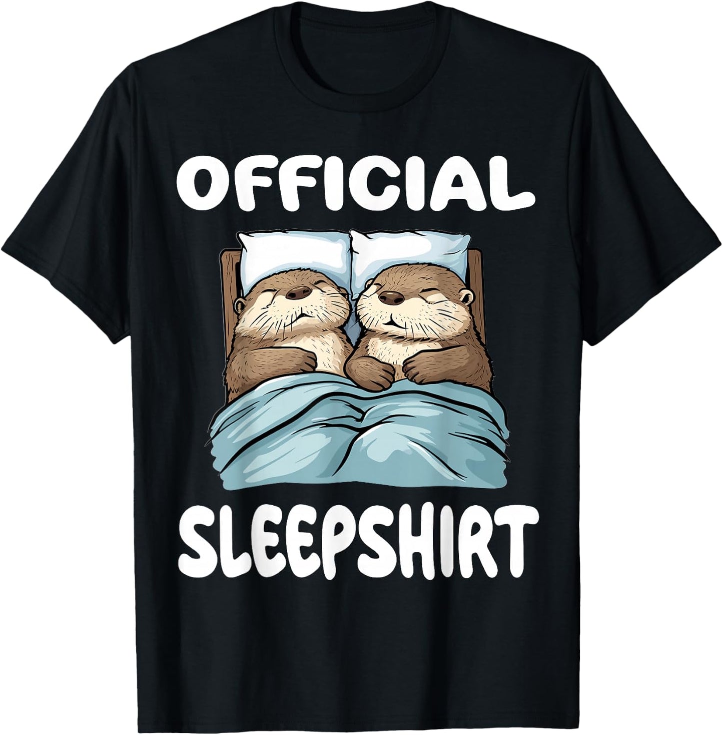 Otter Official Sleepshirt Pajamas Nightgown T-Shirt - T-Shirt | Black