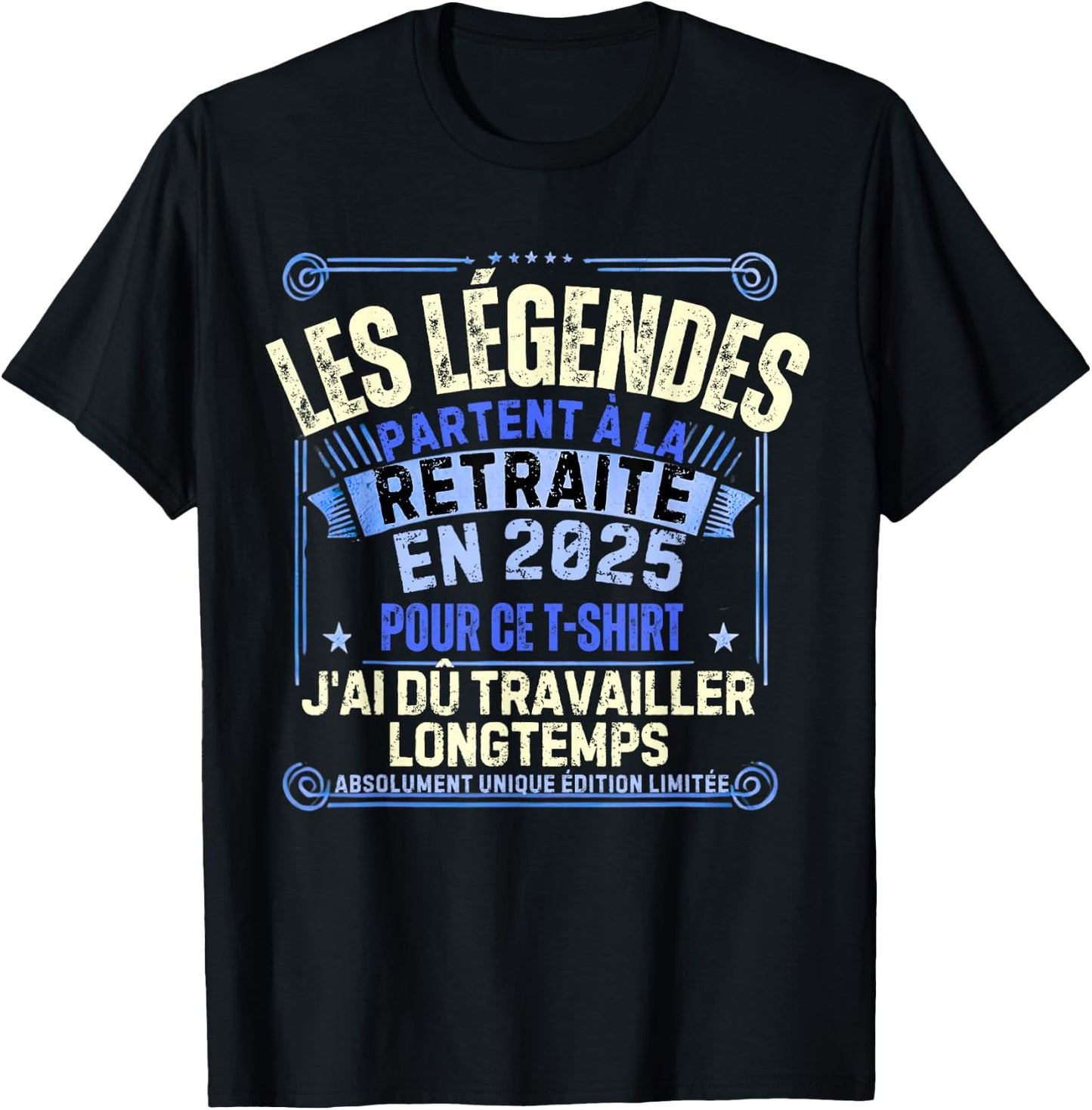Retirement 2025 Man Retired 2025 , Black, S T-Shirt - T-Shirt | Black