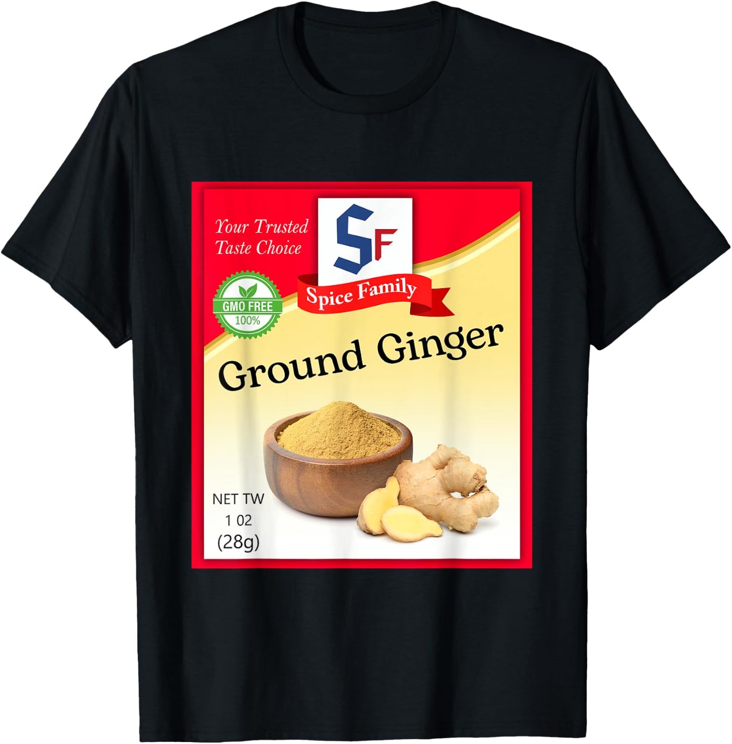 Ground Ginger Condiment Costume Holiday Spice Group Costumes T-Shirt - T-Shirt | Black