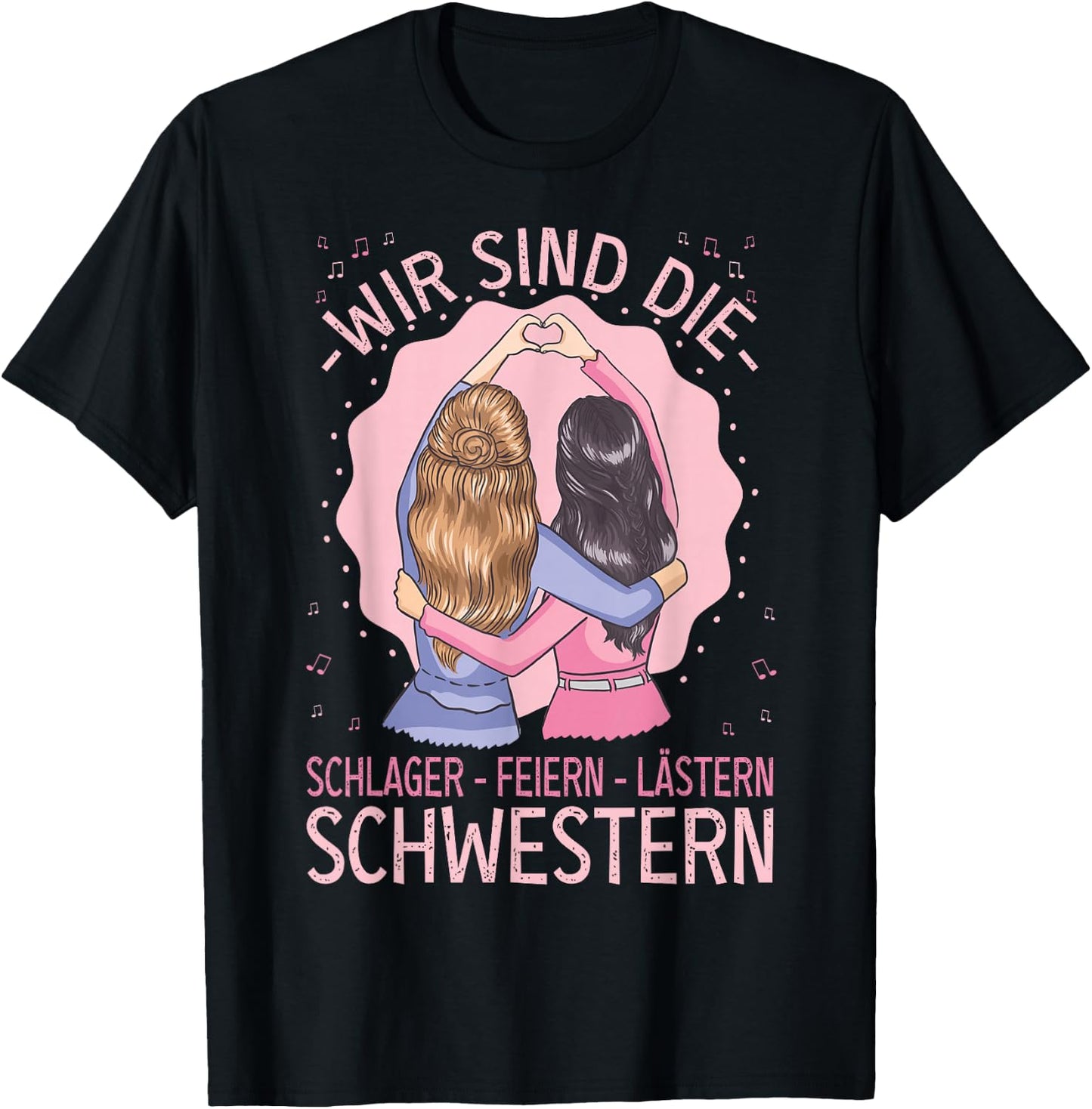 Schlager Feiern Lästern Schlageroutfit Party , black, s T-Shirt - T-Shirt | Black