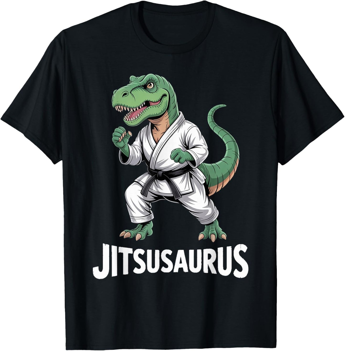 Jitsusaurus Funny BJJ Brazilian Jiu Jitsu Trex Kids Boys T-Shirt - T-Shirt | Black