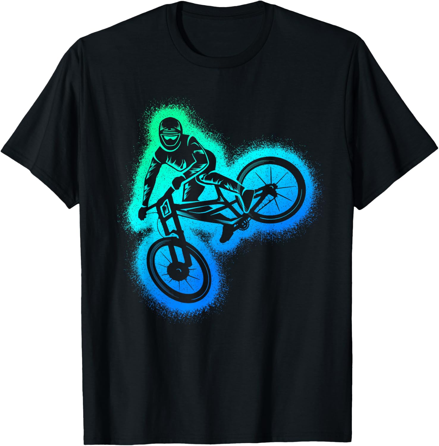 MTB Mountain Bike Downhill Kinder Herren Jungen Mountainbike T-Shirt - T-Shirt | Black