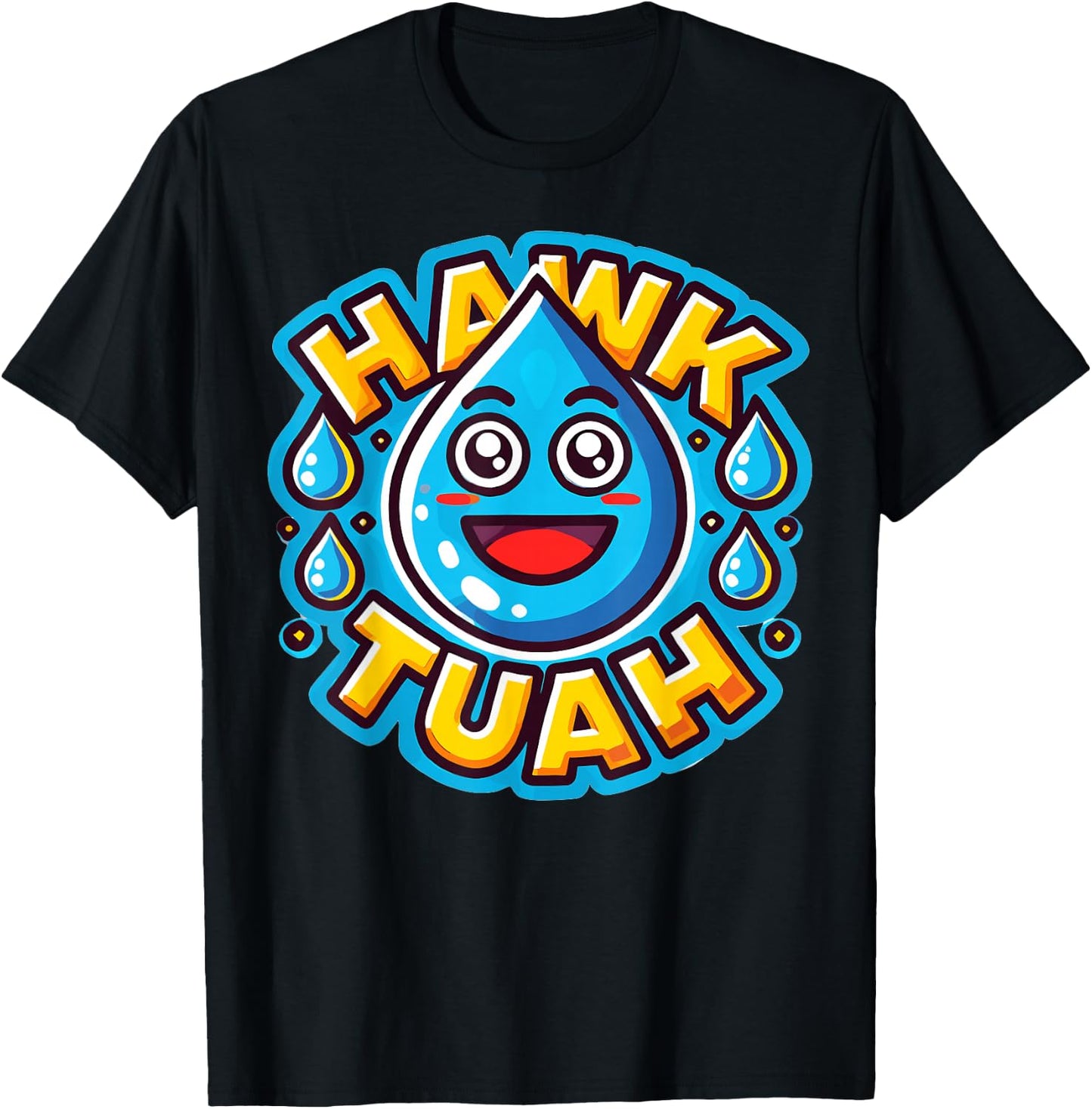 Hawk Tuah Meme Joke Women Huck Tua T-Shirt - T-Shirt | Black