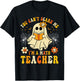 Funny You Can't Scare Me I'm A Math Teacher Halloween Ghost T-Shirt - T-Shirt | Black