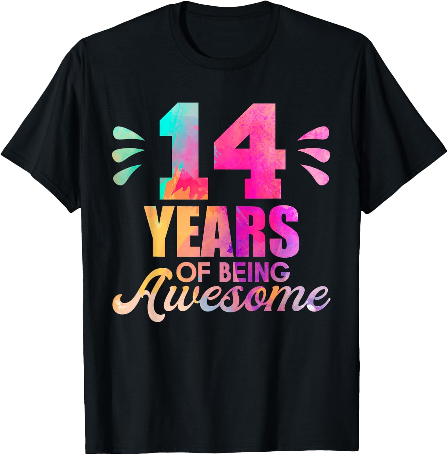 Birthday Shirt for 14 Year Old Girls, 14th Birthday Girl T-Shirt - T-Shirt | Black
