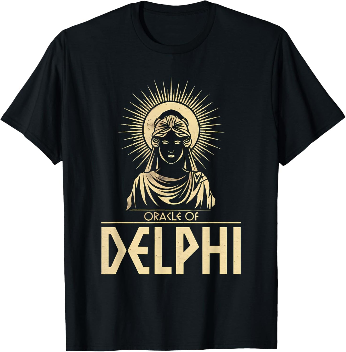Oracle of Delphi Pythia of Apollo Symbol , Black, S T-Shirt - T-Shirt | Black