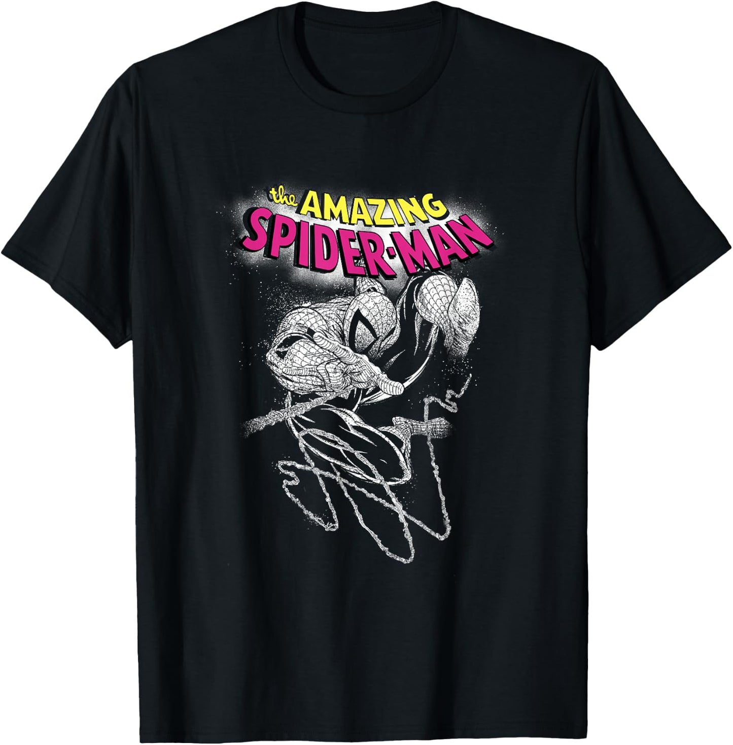 Marvel Comics Spider-Man Retro Grunge Sketch T-Shirt - T-Shirt | Black