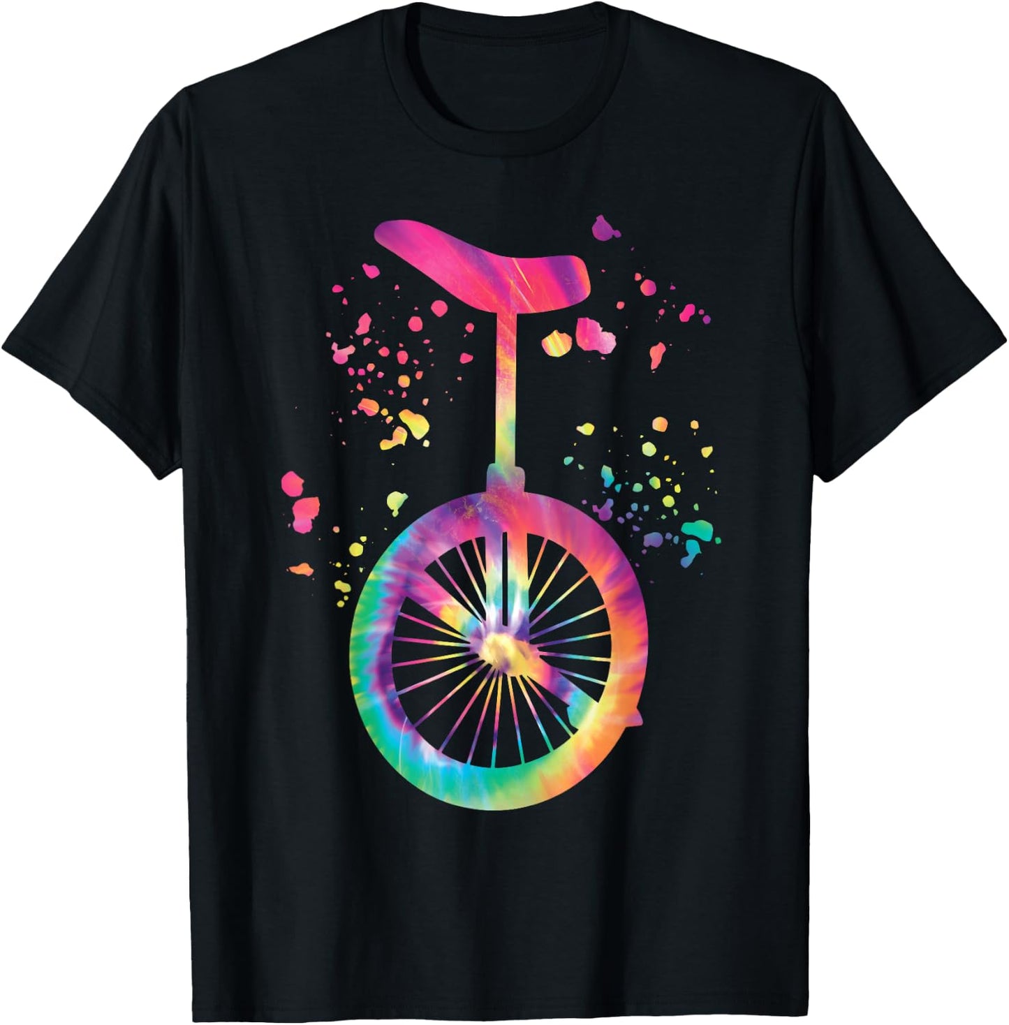 Unicyclist Unicycle Unicycle Colorsplash Unicycle , black T-Shirt - T-Shirt | Black