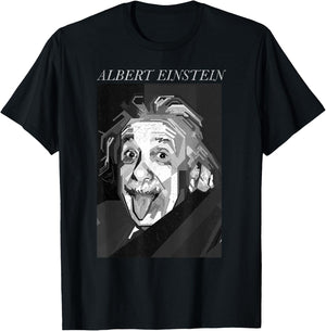 Albert Einstein Logic Quote Front Back , black T-Shirt - T-Shirt | Black