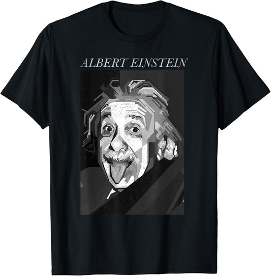 Albert Einstein Logic Quote Front Back , black T-Shirt - T-Shirt | Black
