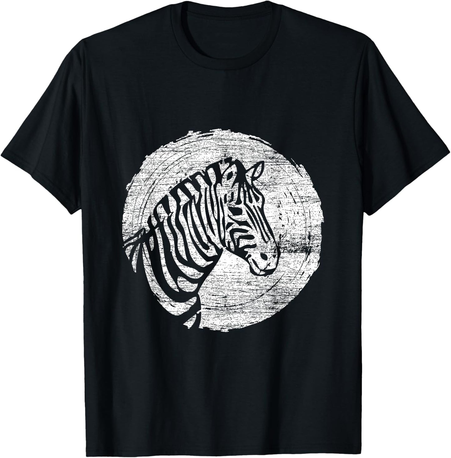 Vintage Zebra T-Shirt - T-Shirt | Black