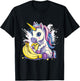 Banana Unicorn Watercolor Animal Art Drawing Banana Fruit T-Shirt - T-Shirt | Black