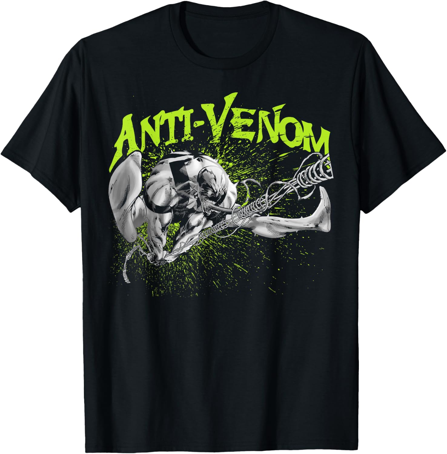 Marvel Venom Anti Venom Swing Splatter Graphic T-Shirt - T-Shirt | Black