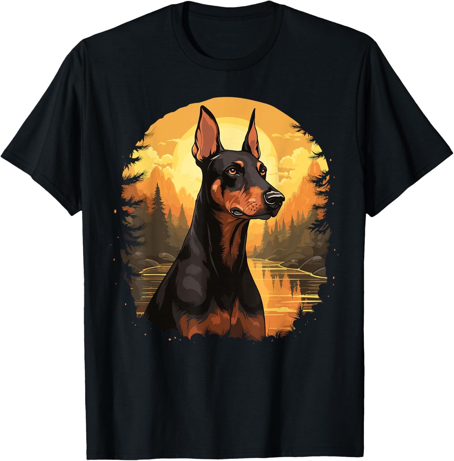 Doberman Dog Doberman T-Shirt - T-Shirt | Black