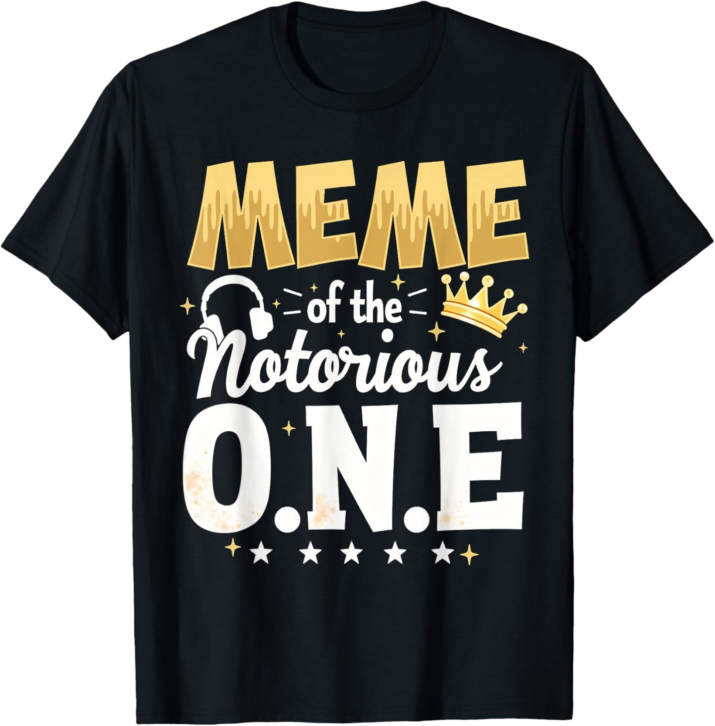 Crown 1st Birthday Grandma Meme Of Notorious One T-Shirt - T-Shirt | Black