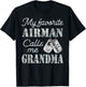 My Favorite Airman Calls Me Grandma USAF Grandma Graduation T-Shirt - T-Shirt | Black