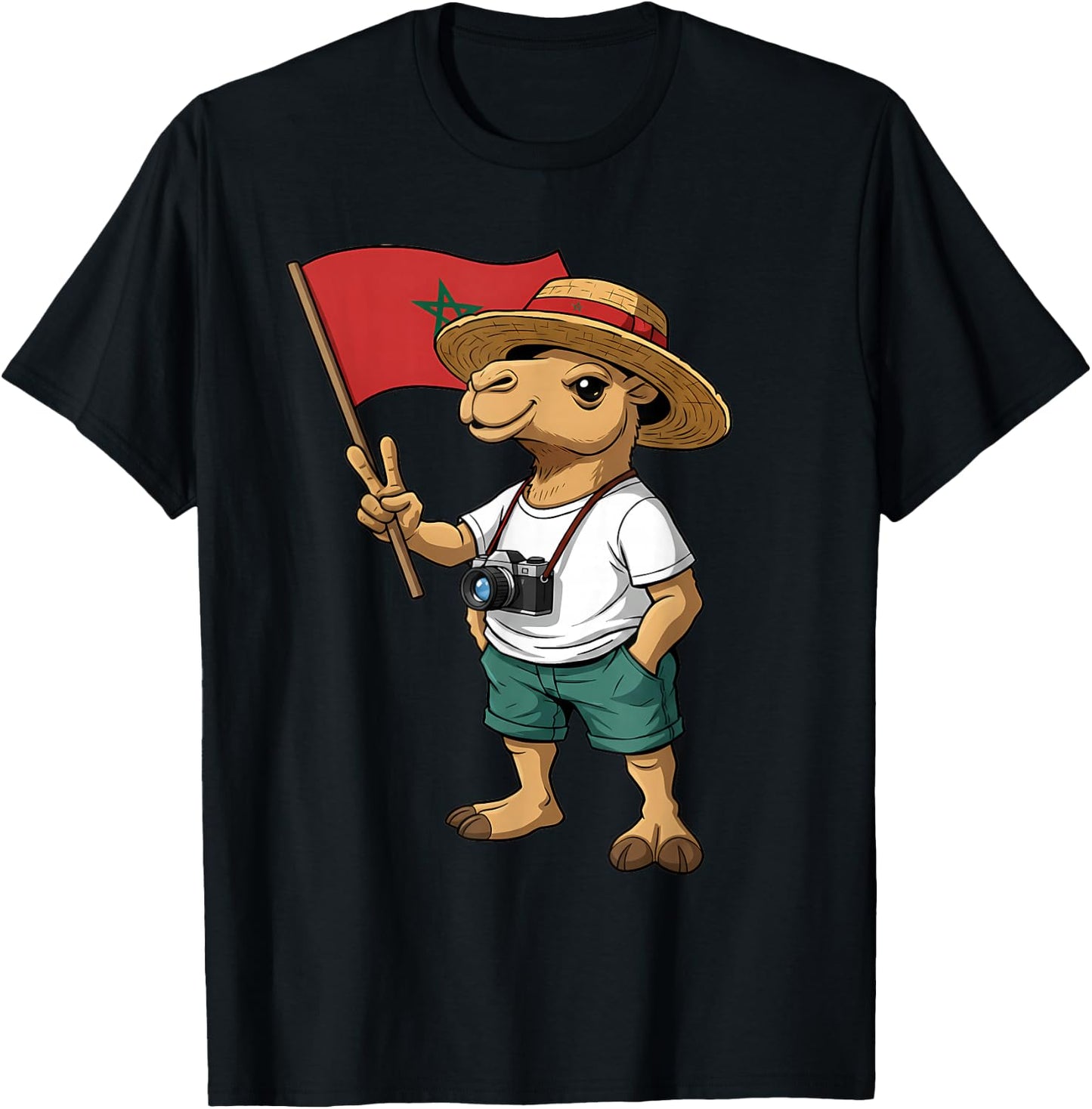 Morocco Flag Moroccan Pride T-Shirt - T-Shirt | Black