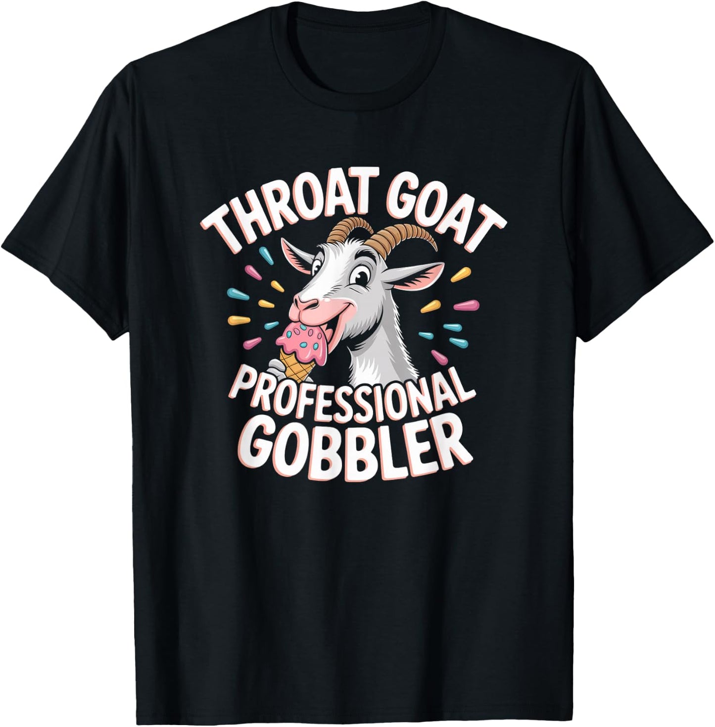 Throat Goat Inappropriate Embarrassing Adult Airport Swap T-Shirt - T-Shirt | Black