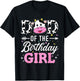 Dad Of The Birthday Girl Funny Farm Cow Father Daddy Papa T-Shirt - T-Shirt | Black