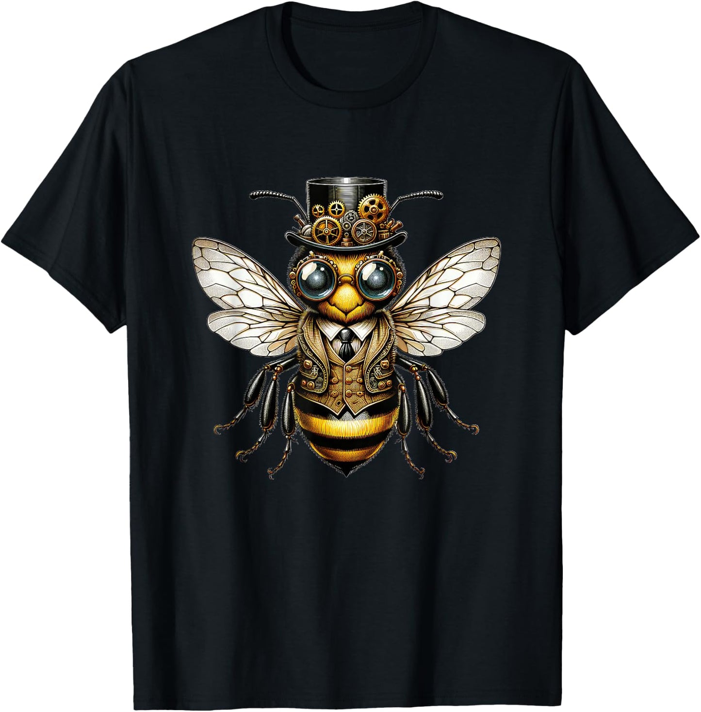Steampunk Bee Women Men Kids Steampunk Bee T-Shirt - T-Shirt | Black