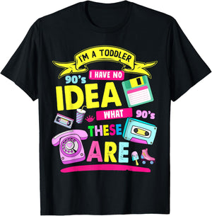 90s Outfit Ideas for Toddlers & 90s Theme Children 90s Nostalgia , black T-Shirt - T-Shirt | Black