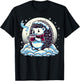 Hedgehog Enjoying Hot Chocolate In Snowy Winter T-Shirt - T-Shirt | Black