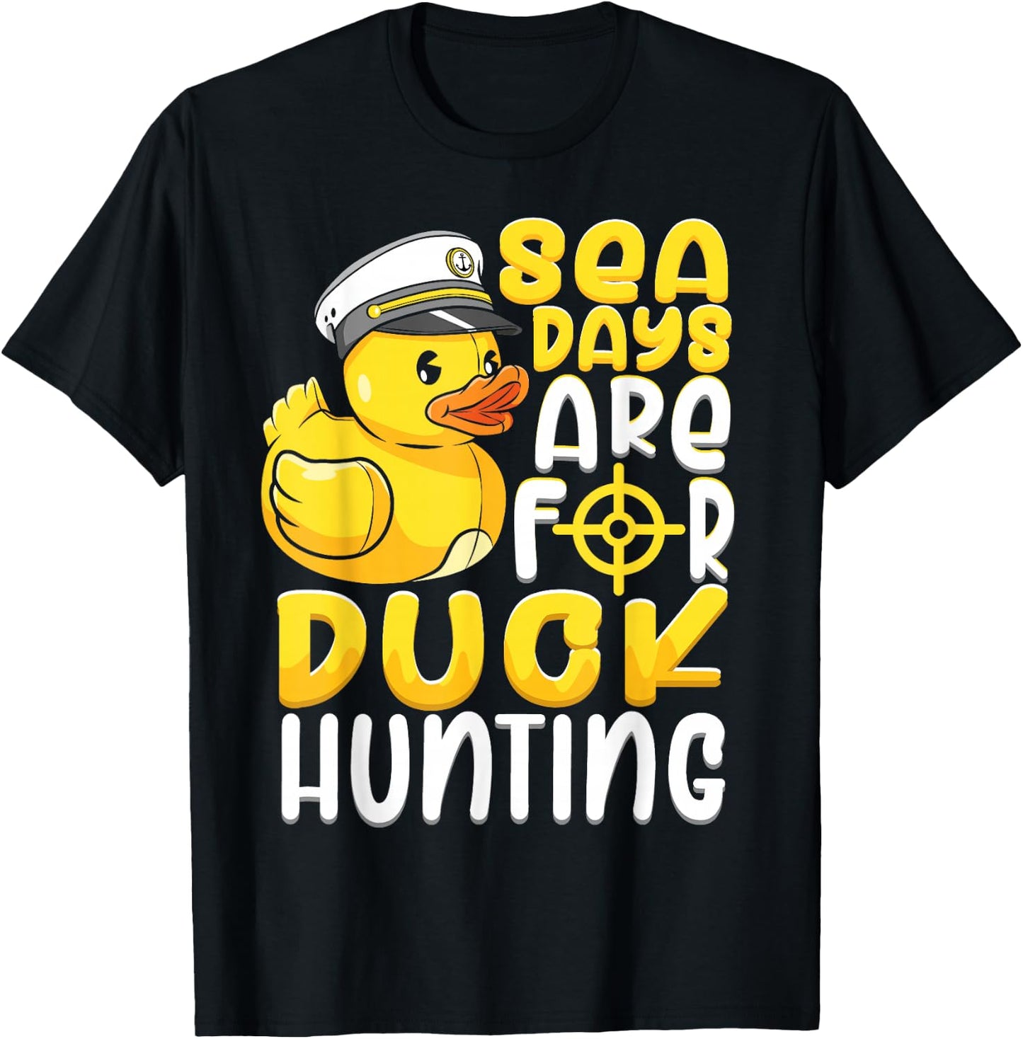Sea Days Are For Duck Hunting Funny Cruise Gift T-Shirt - T-Shirt | Black