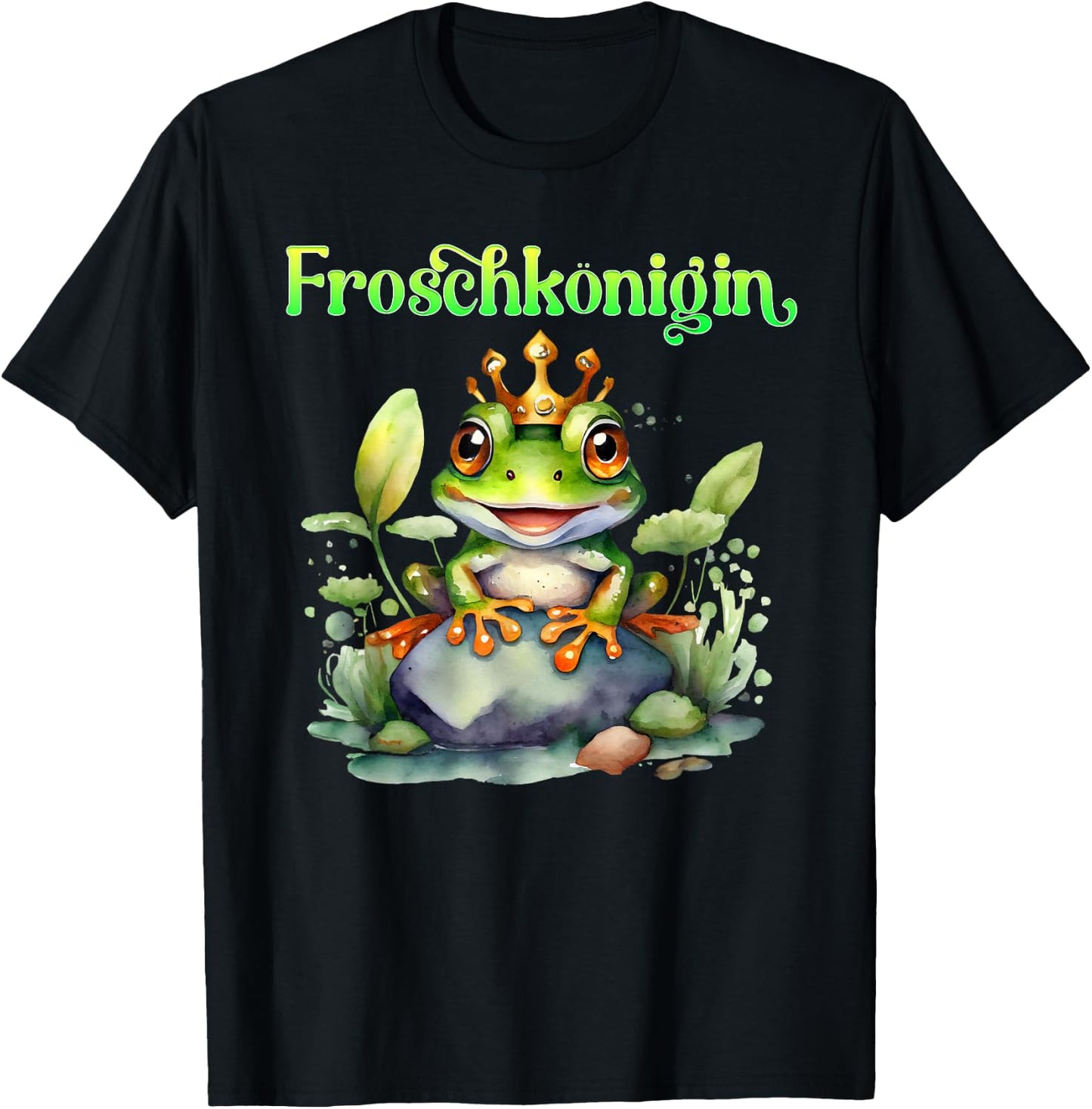 Frog Costume Frog Queen Funny Carnival Women's , black T-Shirt - T-Shirt | Black