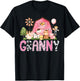 Granny Pink Farm Cow Birthday Girl Matching Family T-Shirt - T-Shirt | Black