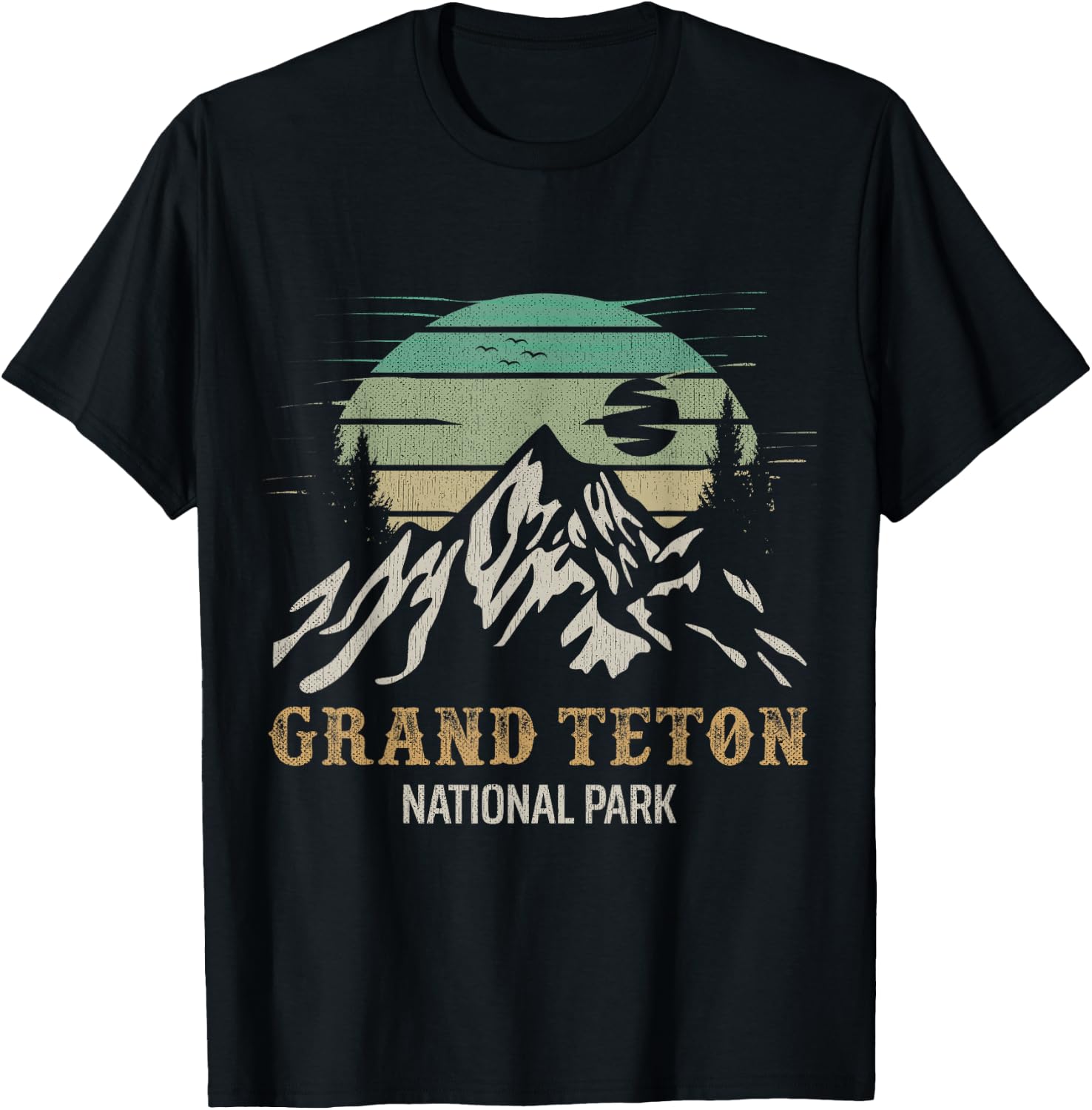 Grand Teton National Park Merchandise Grand Teton Souvenir T-Shirt - T-Shirt | Black