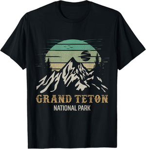 Grand Teton National Park Merchandise Grand Teton Souvenir T-Shirt - T-Shirt | Black