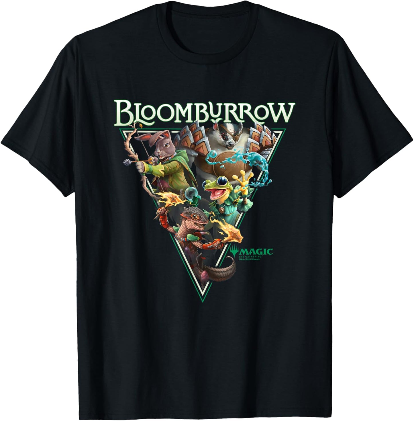 Magic: The Gathering Bloomburrow Portrait Vintage , Black, S T-Shirt - T-Shirt | Black