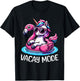 Cute Unicorn Vacay Mode Funny Family Vacation Kids Girls T-Shirt - T-Shirt | Black