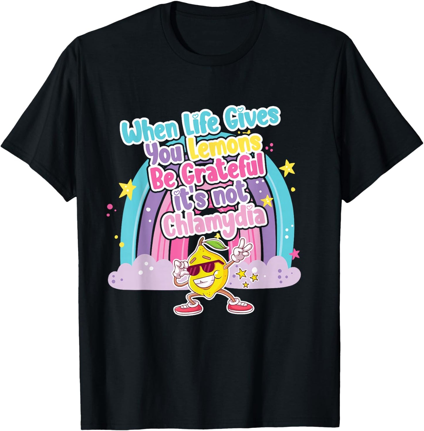 Embarrassing chlamydia Funny Adult Humor Inappropriate Meme T-Shirt - T-Shirt | Black