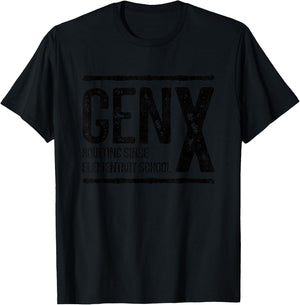 Generation X - Gen X Adulting Since Elementary School T-Shirt - T-Shirt | Black