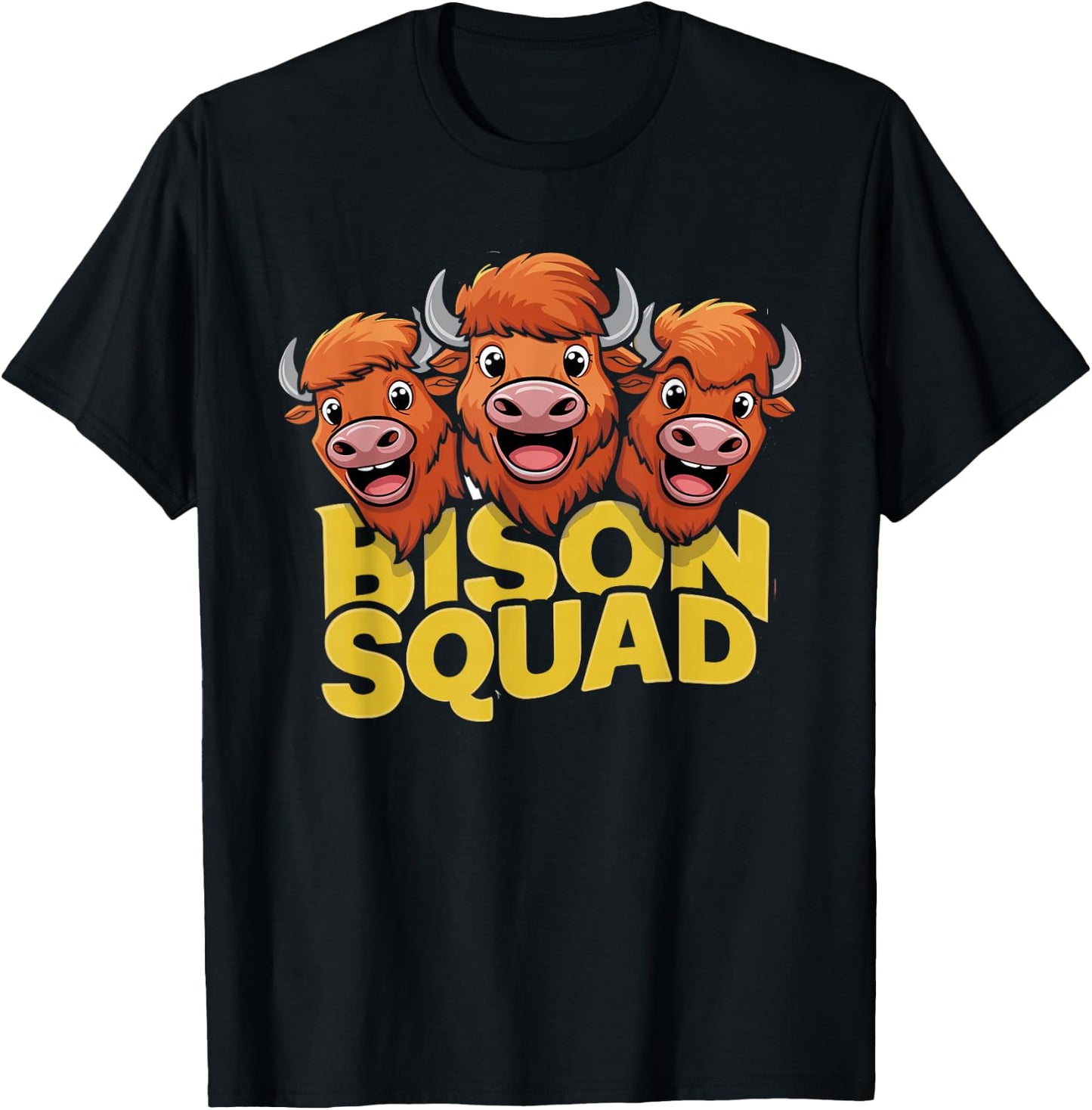 Bison Squad Design for Bison Lover Stuff | Kids Bison T-Shirt - T-Shirt | Black