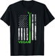 Vegan USA American Flag | Vegetarian Farming Shirt Men T-Shirt - T-Shirt | Black