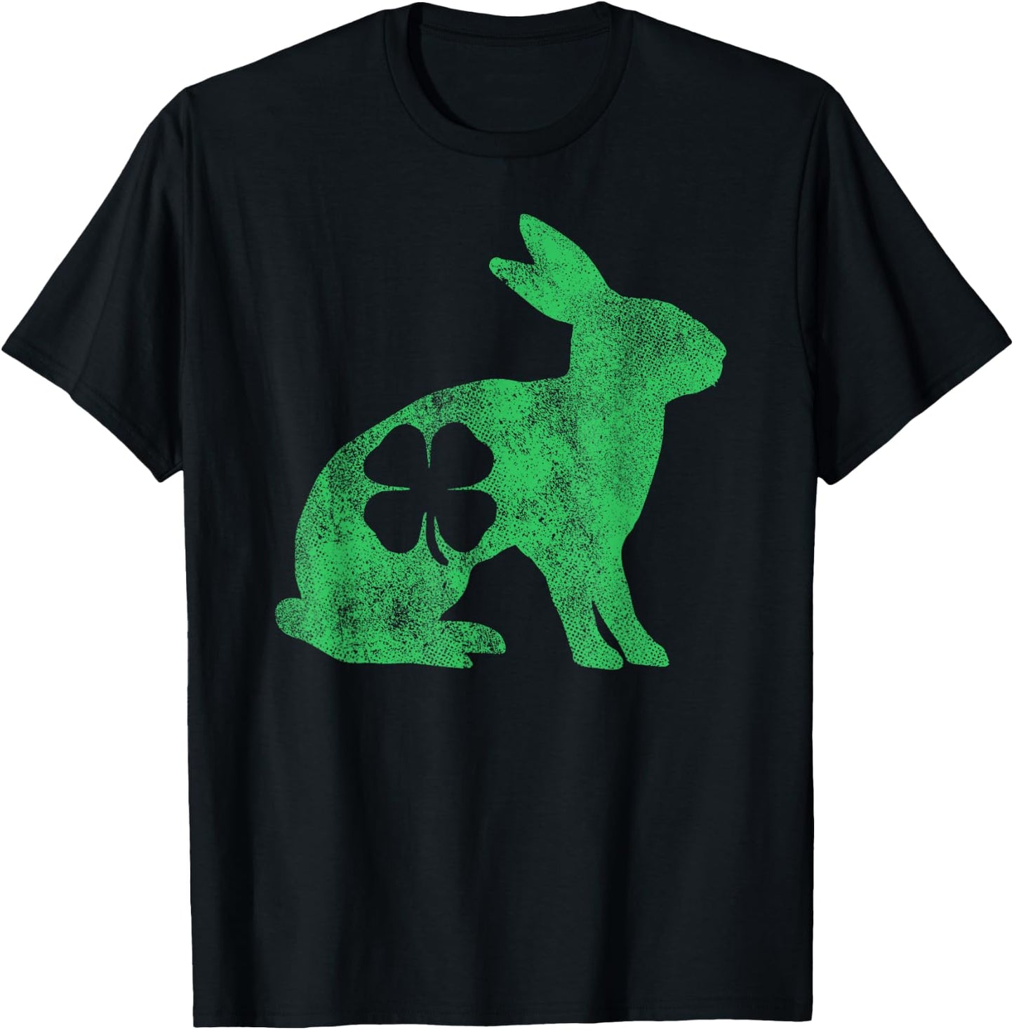 Rabbit Bunny - Shamrock St Patricks Day Saint Paddys Irish T-Shirt - T-Shirt | Black